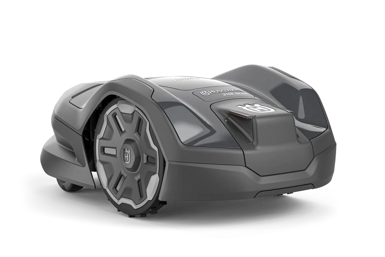 Automower 310E NERA Robotic lawn mower on a white background