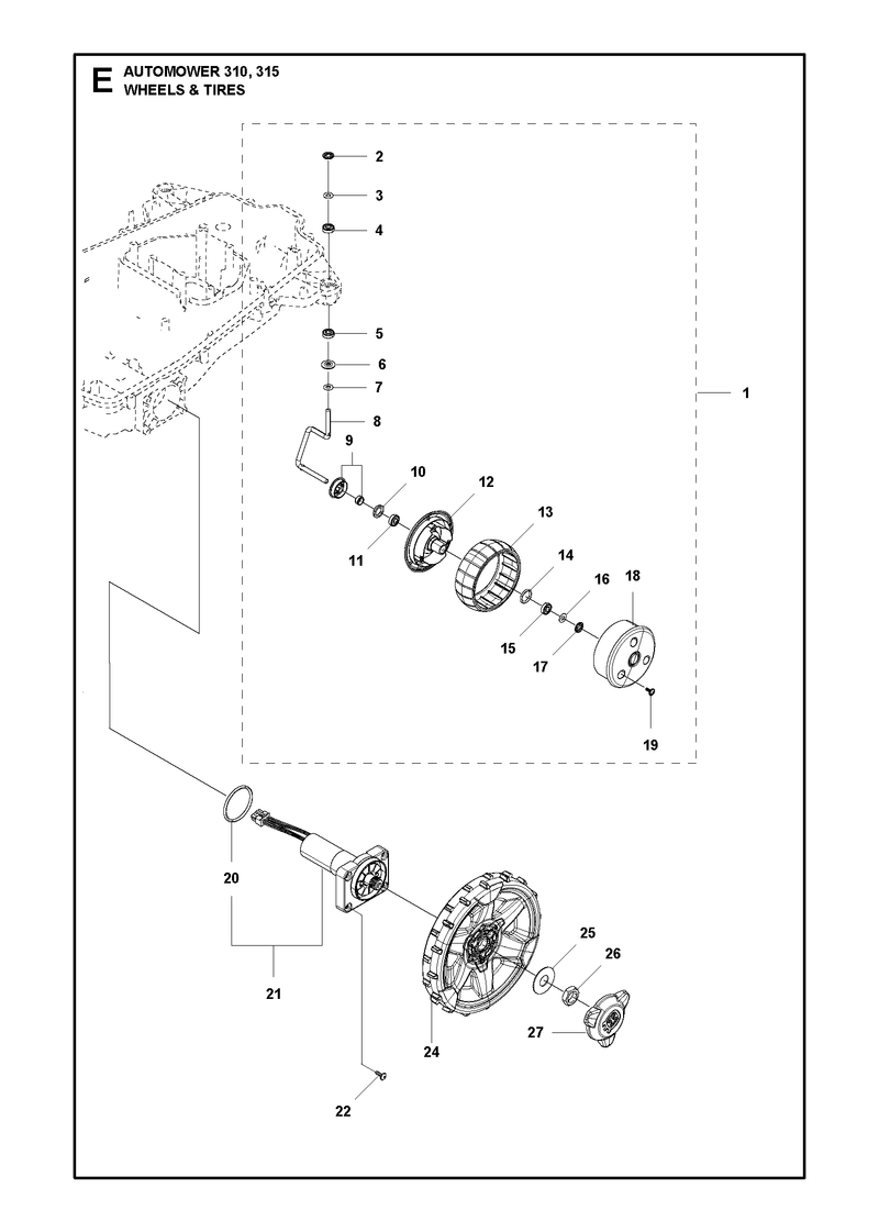 Automower 310 Wheels and Tyres Parts