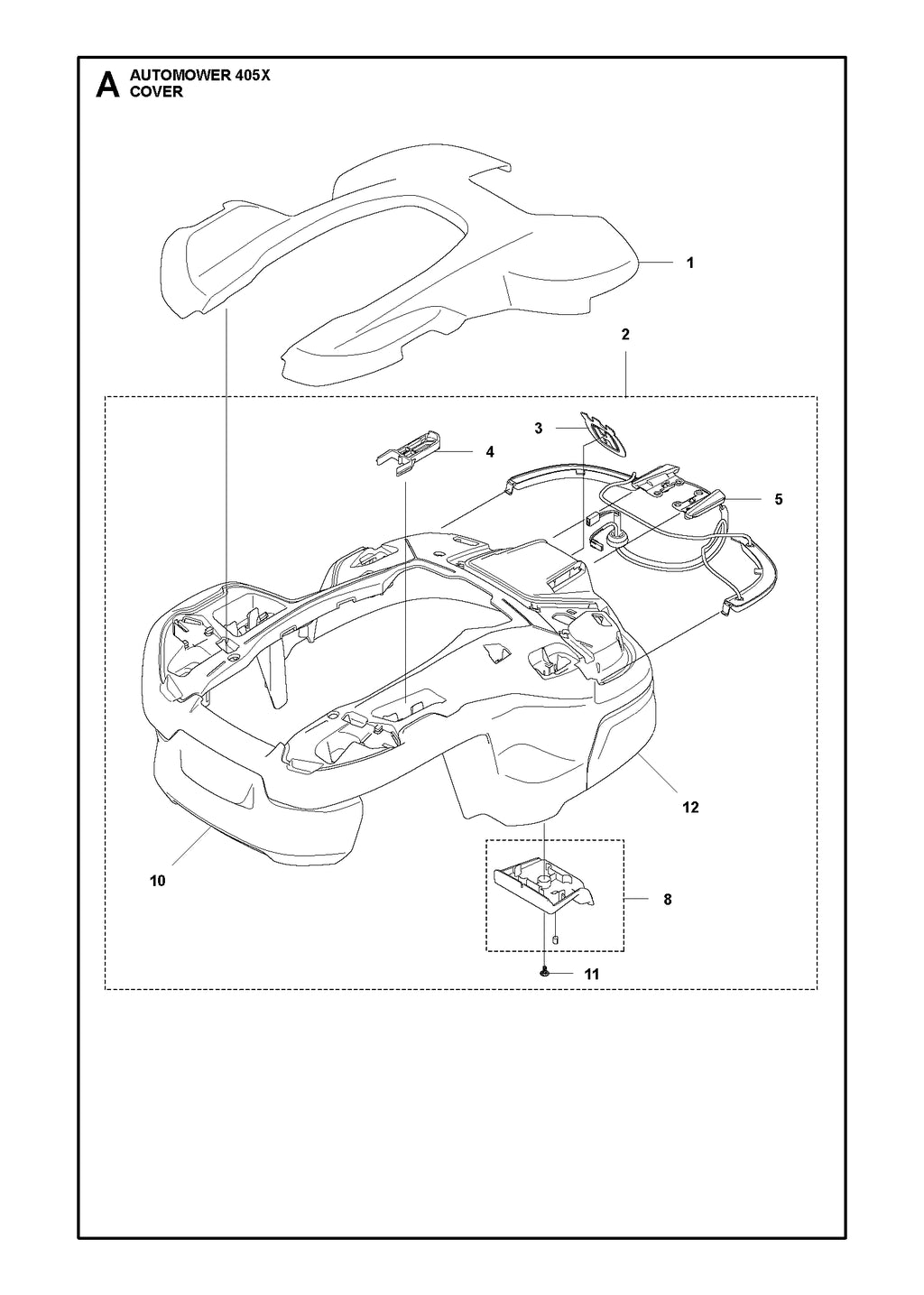 Automower 405X Cover Parts