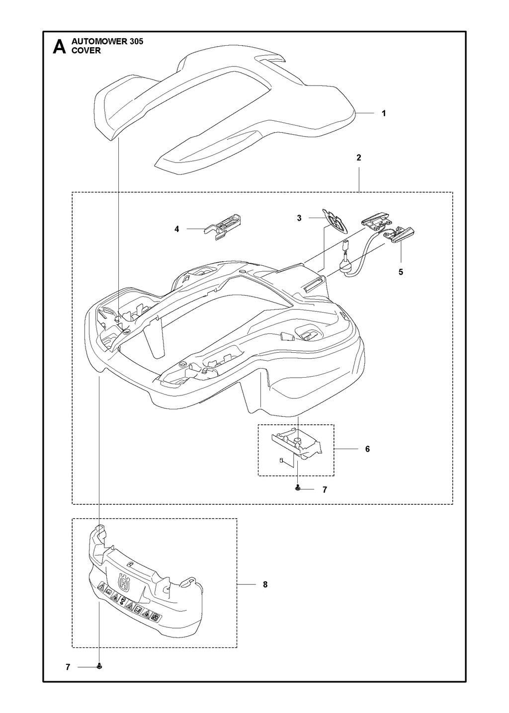 Automower 305 Cover Parts