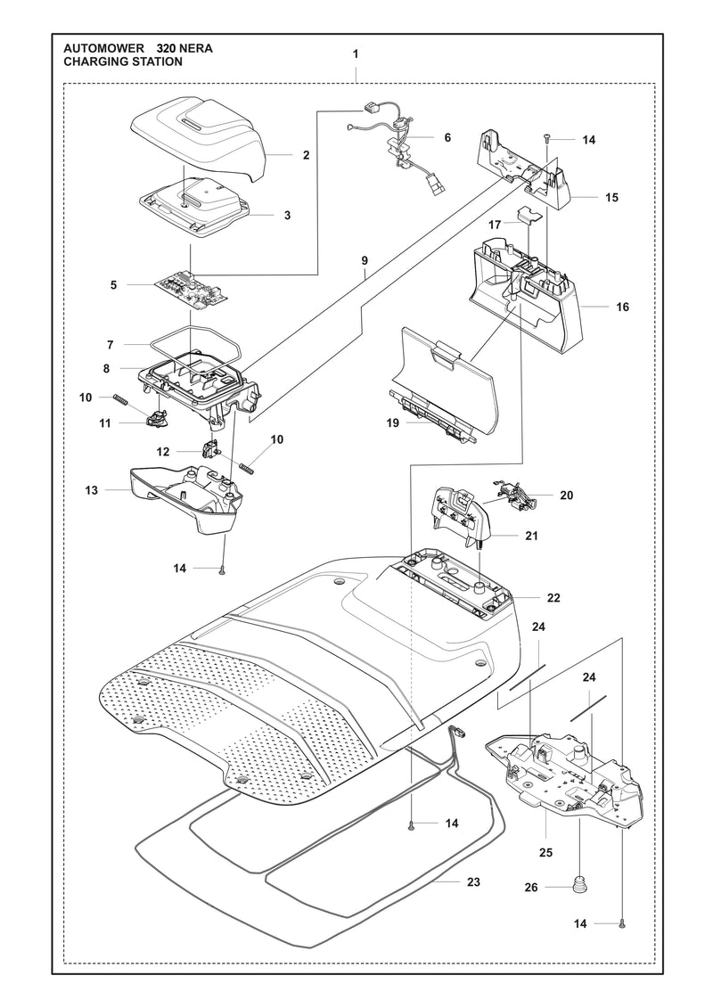 Automower 320 Nera Charging Station Parts