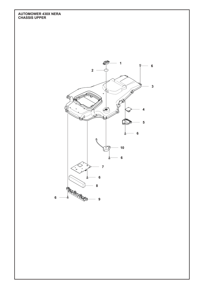 Automower 430X NERA Upper Chassis Parts