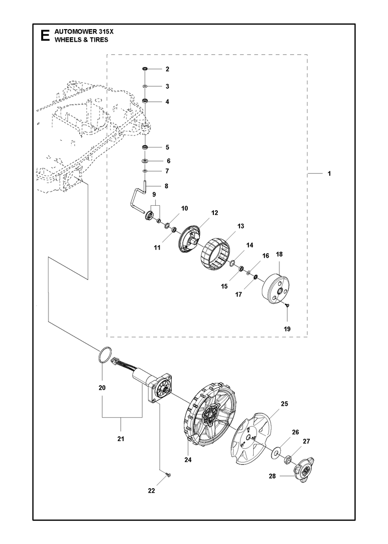 Automower 315X Wheels and Tyres Parts