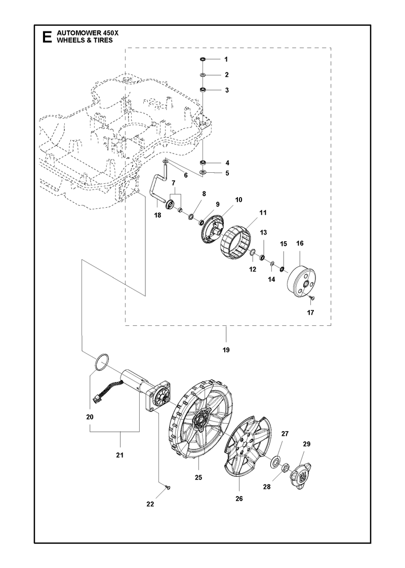 Automower 450X Wheels and Tyres Parts