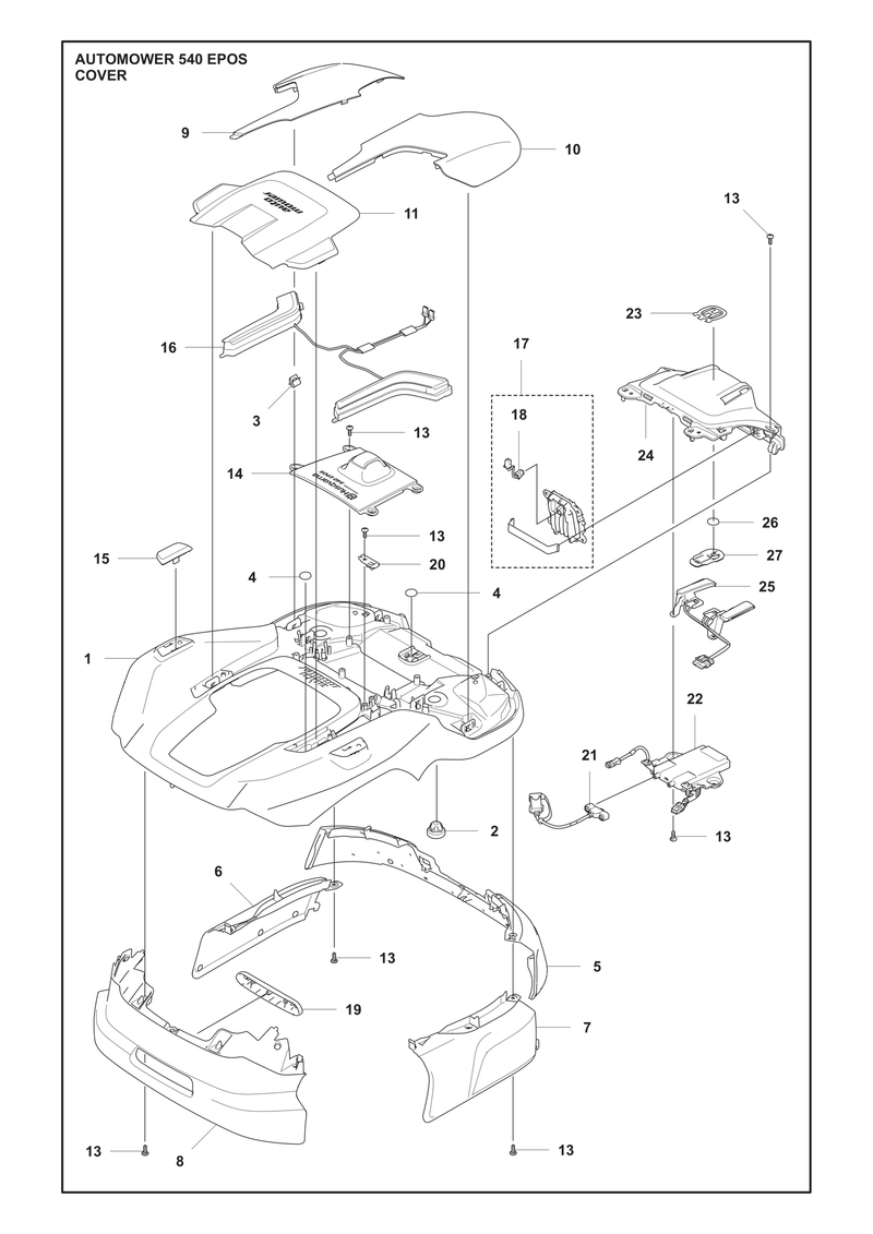 Automower 540 EPOS Cover Parts