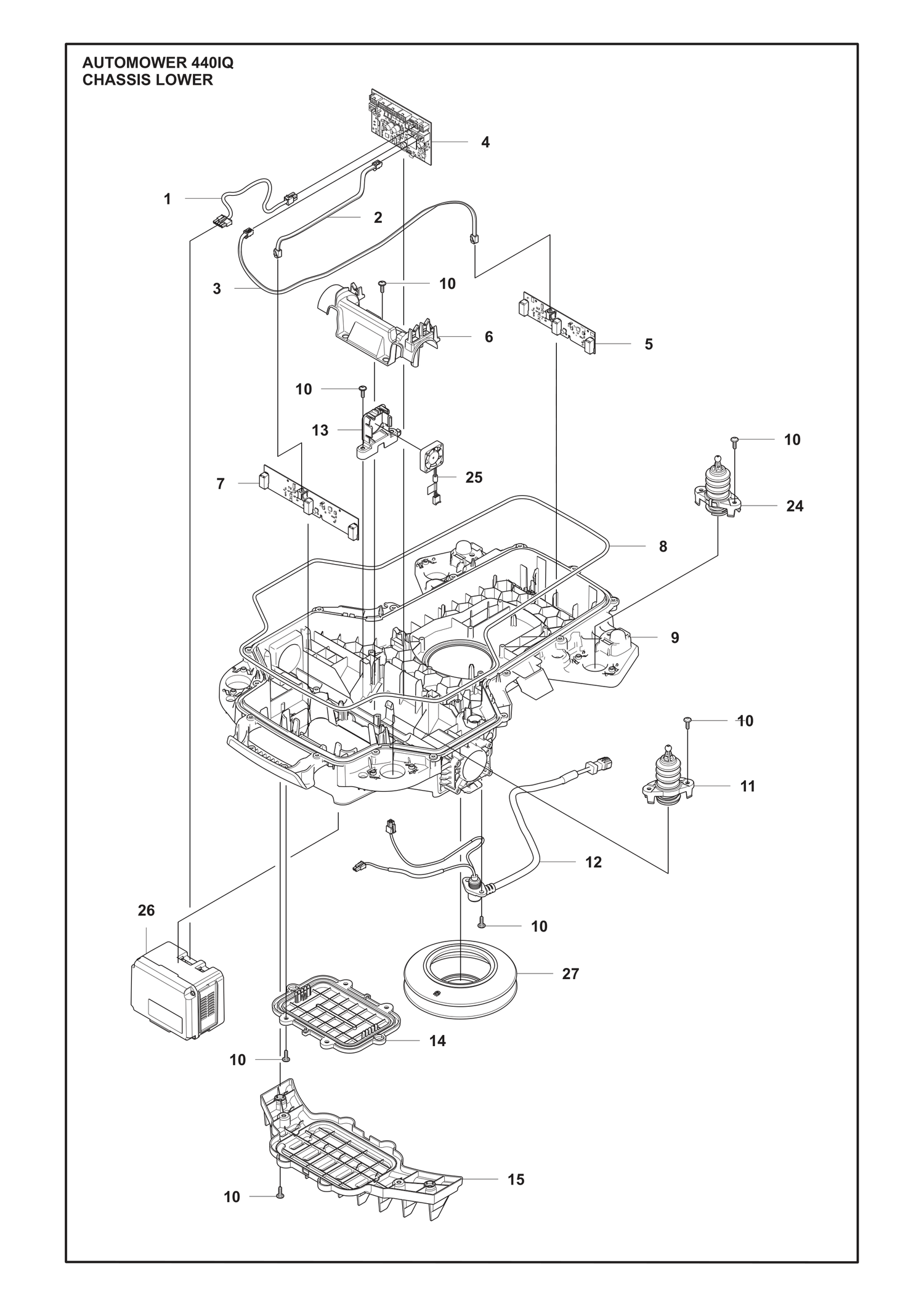 Automower 440 iQ Lower Chassis Parts