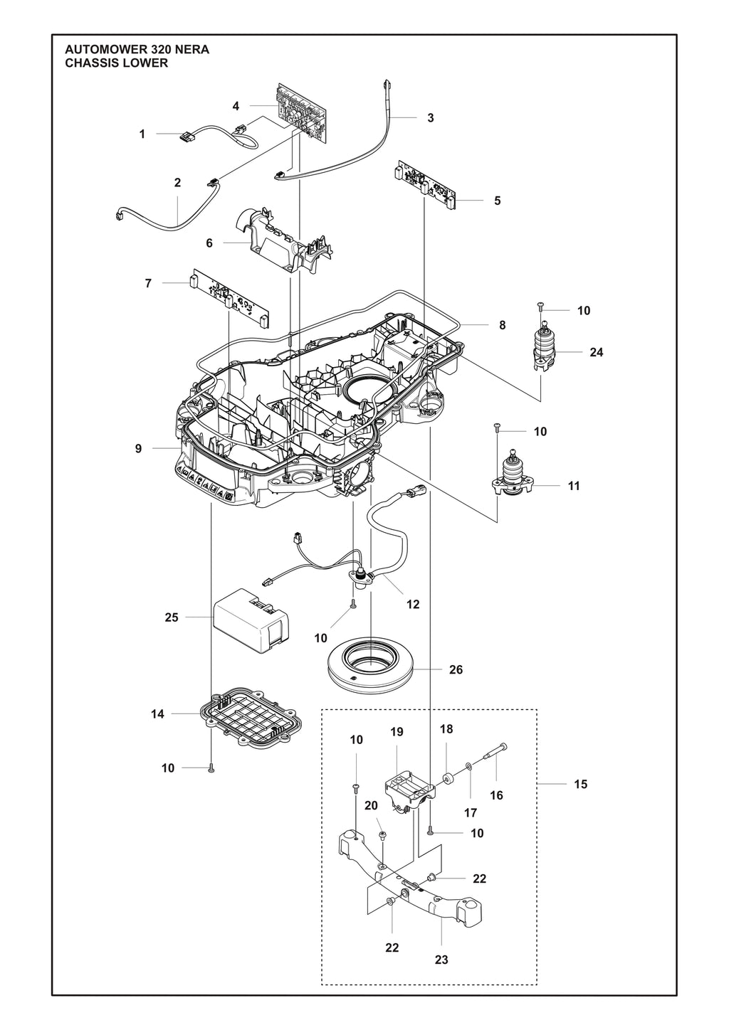 Automower 320 Nera Chassis Lower