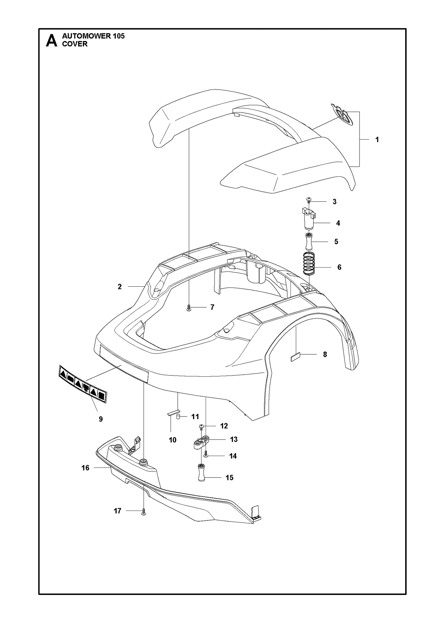 Automower 105 Cover Parts