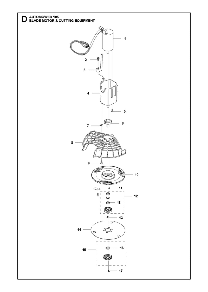 Automower 105 Cutting System Parts