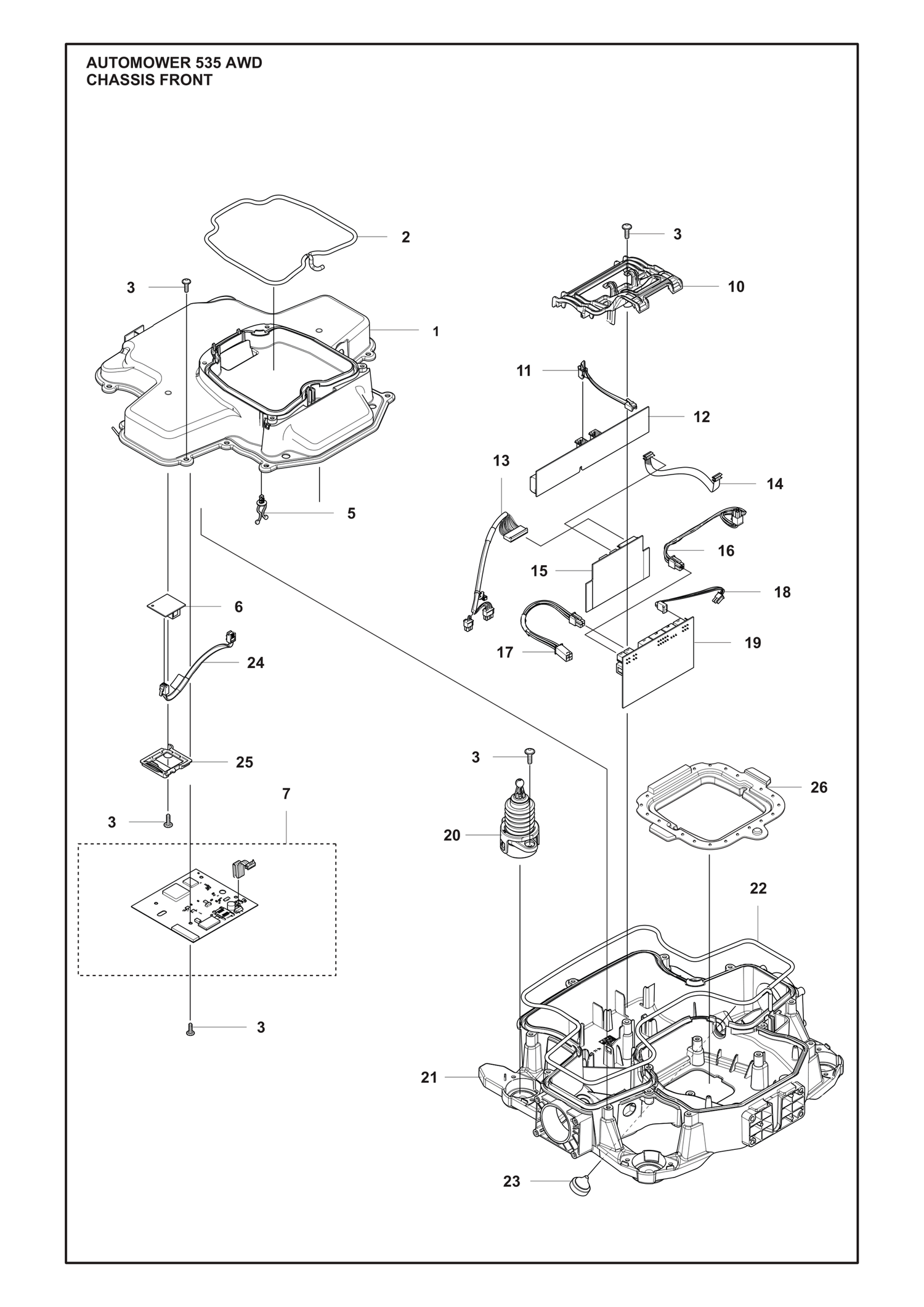 Automower 535 AWD Chassis / Frame Parts
