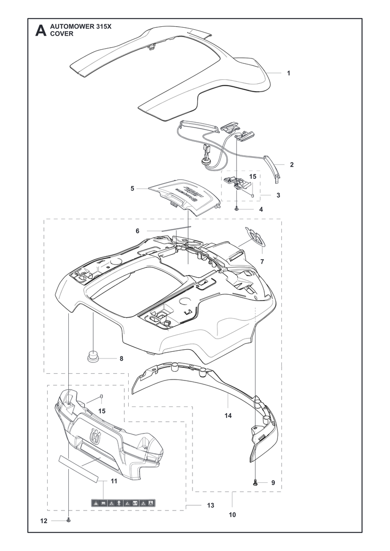 Automower 315X Cover Parts