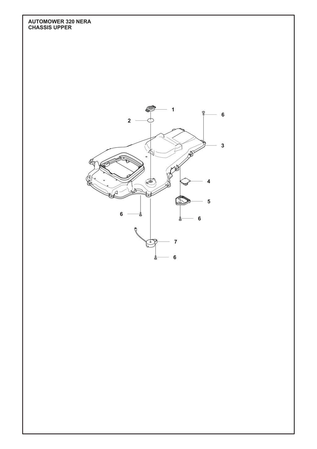 Automower 320 Nera Upper Chassis Parts