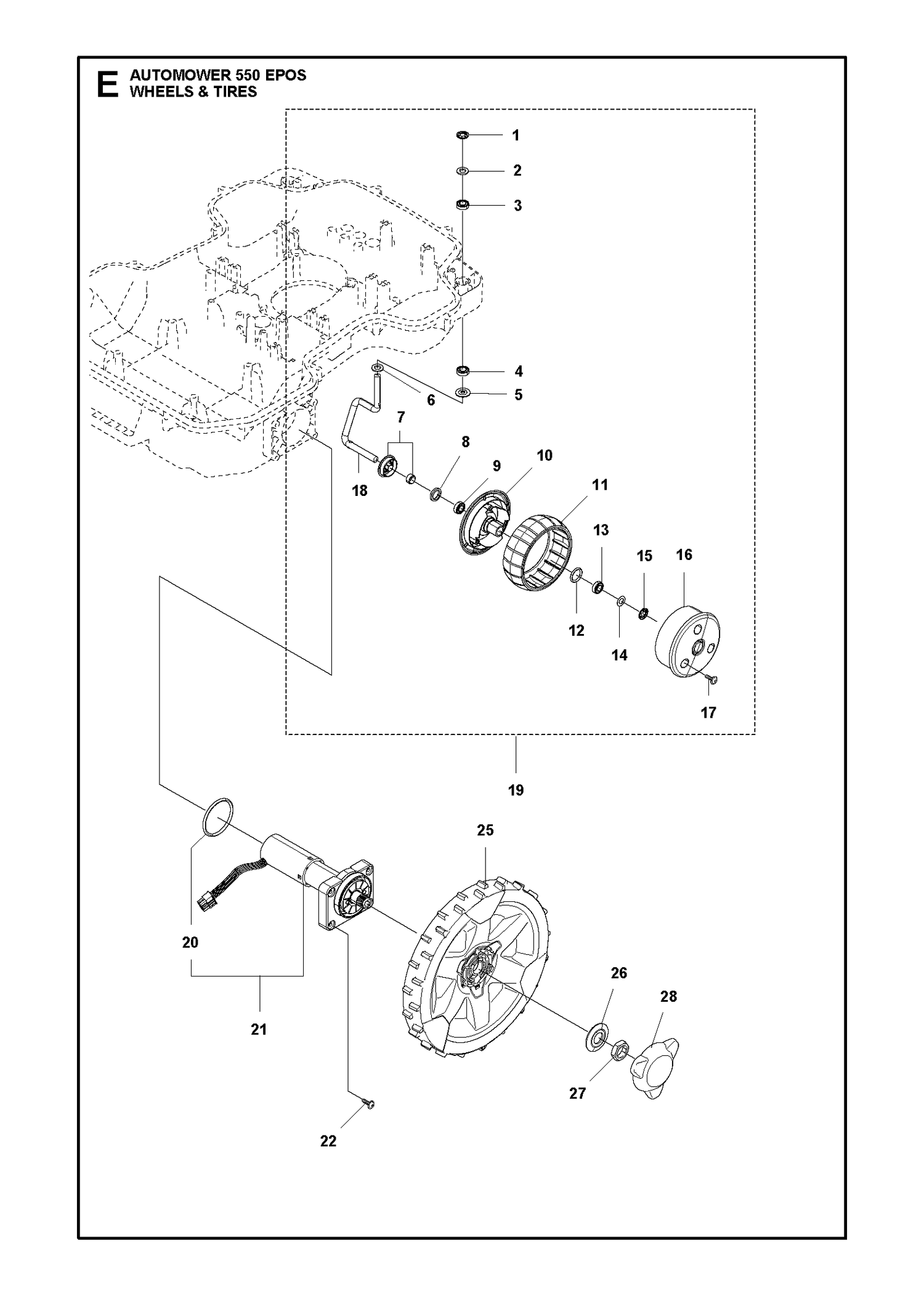 Automower 550 EPOS Wheels and Tyres Parts