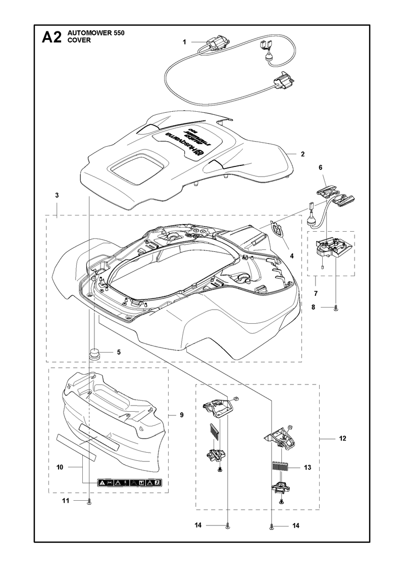 Automower 550 Cover Parts