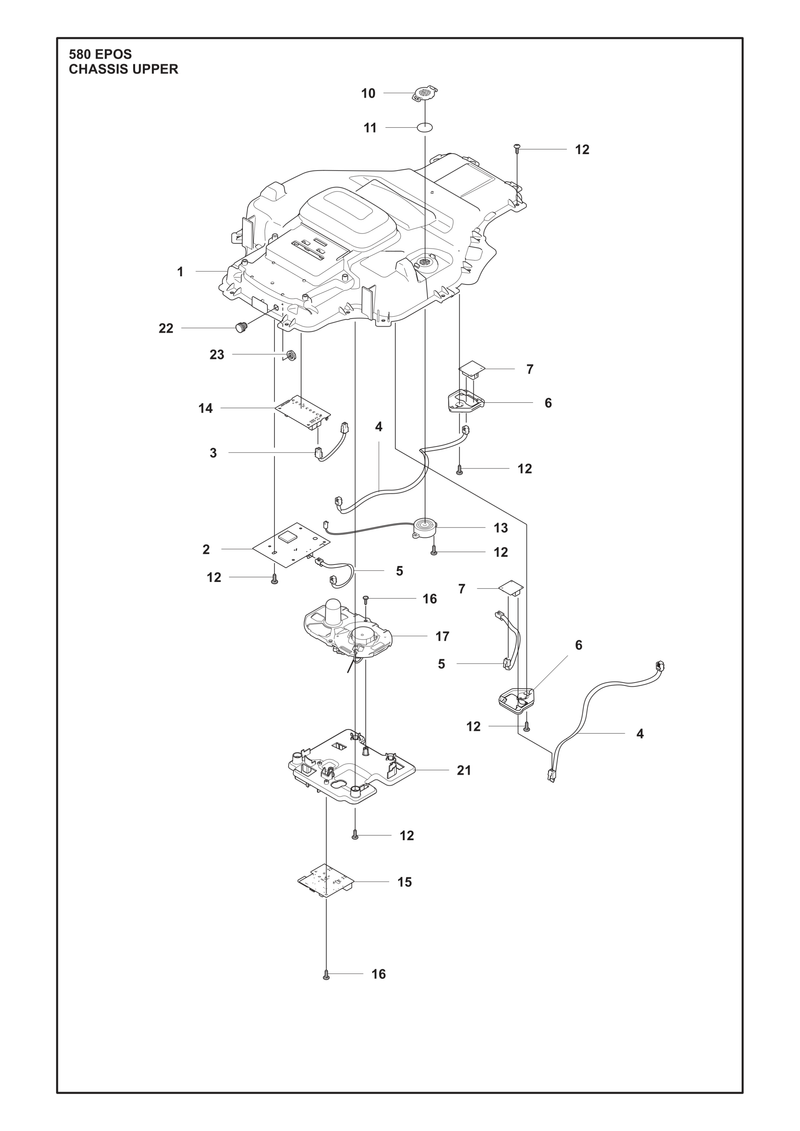 Automower 580 EPOS Upper Chassis Parts