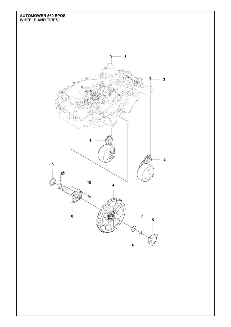 Automower 560 EPOS Wheels and Tyres Parts