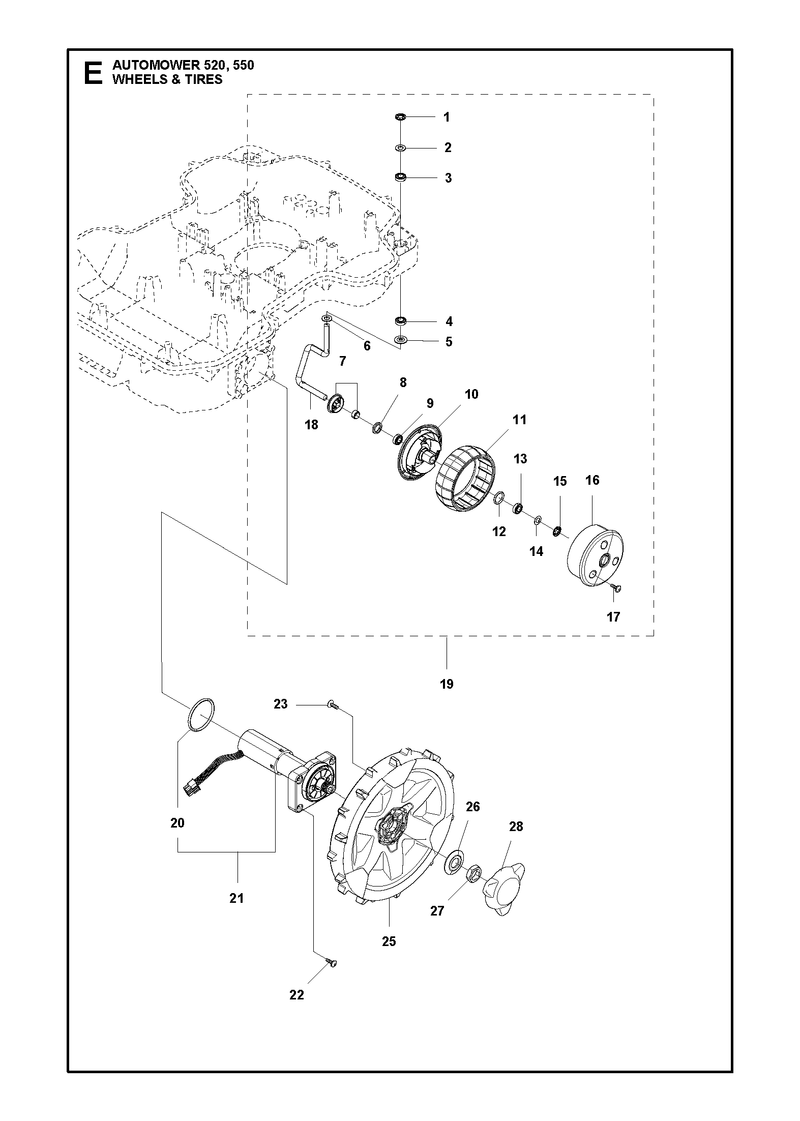 Automower 550 Wheels and Tyres Parts