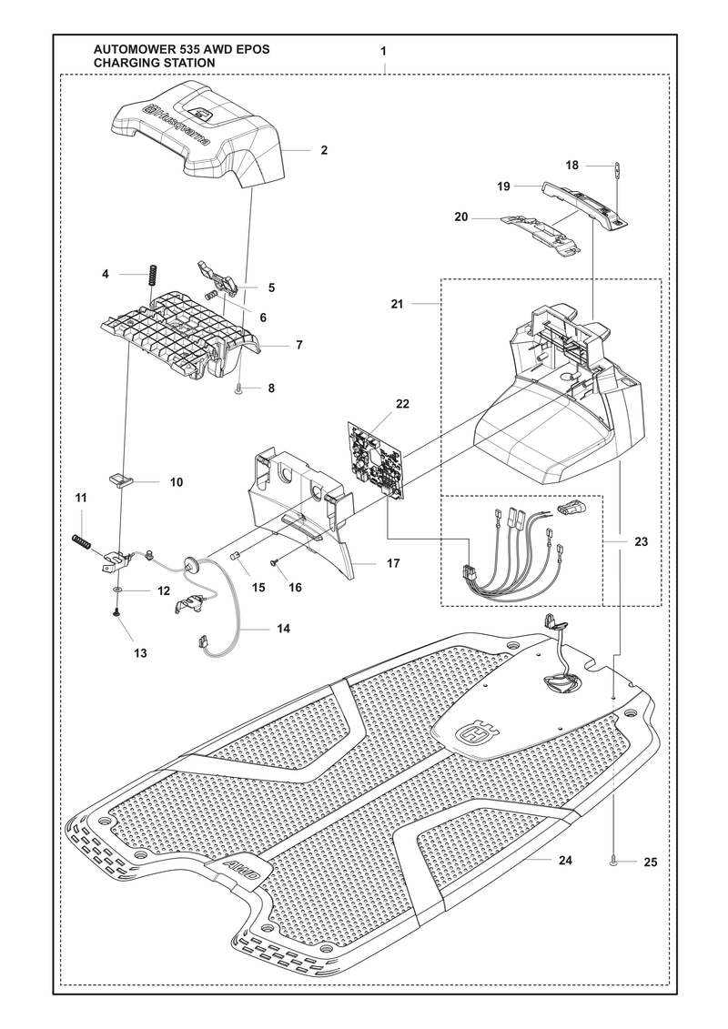 Automower 535 AWD EPOS Charging Station Parts
