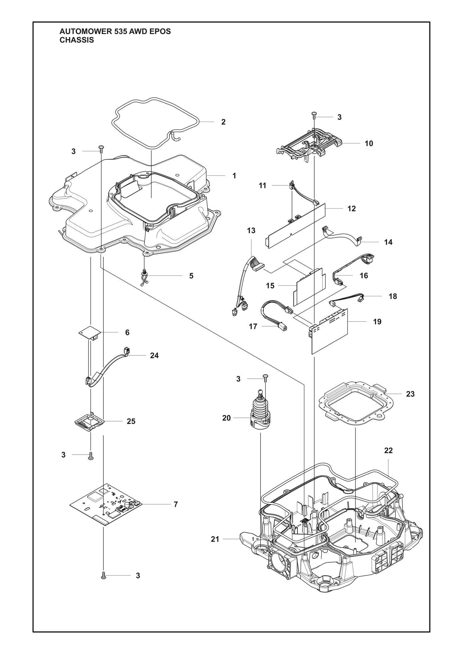 Automower 535 AWD EPOS Chassis / Frame Parts
