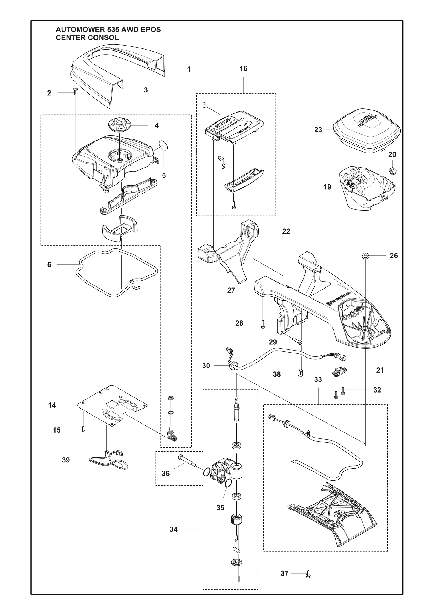 Automower 535 AWD EPOS Console Parts