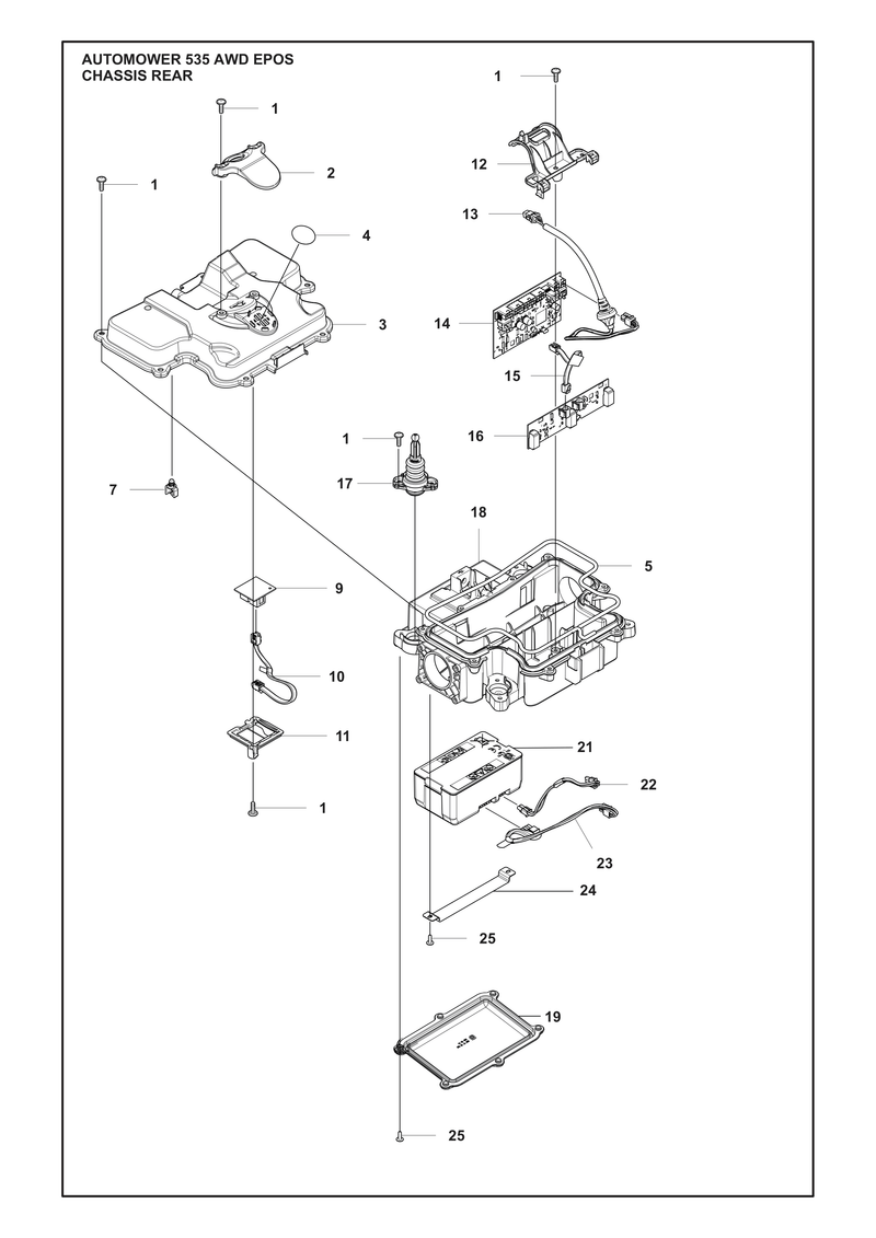 Automower 535 AWD EPOS Chassis Rear Parts
