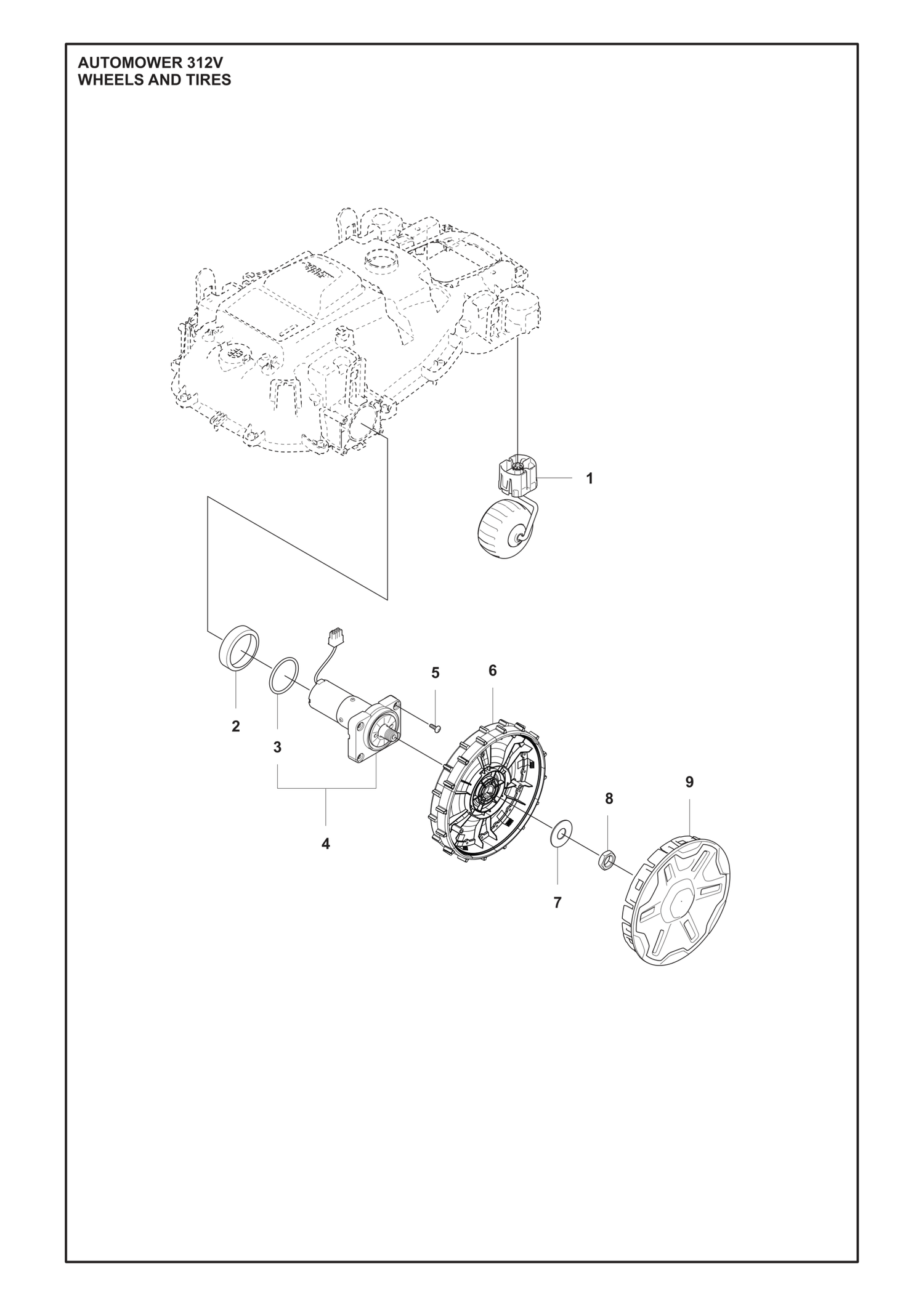 Automower 312V Wheels and Tyres Parts
