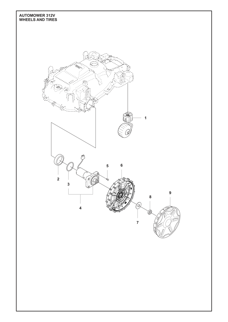 Automower 312V Wheels and Tyres Parts