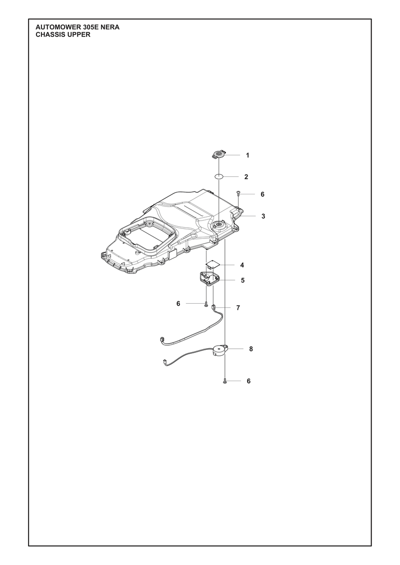 Automower 305E NERA Upper Chassis Parts