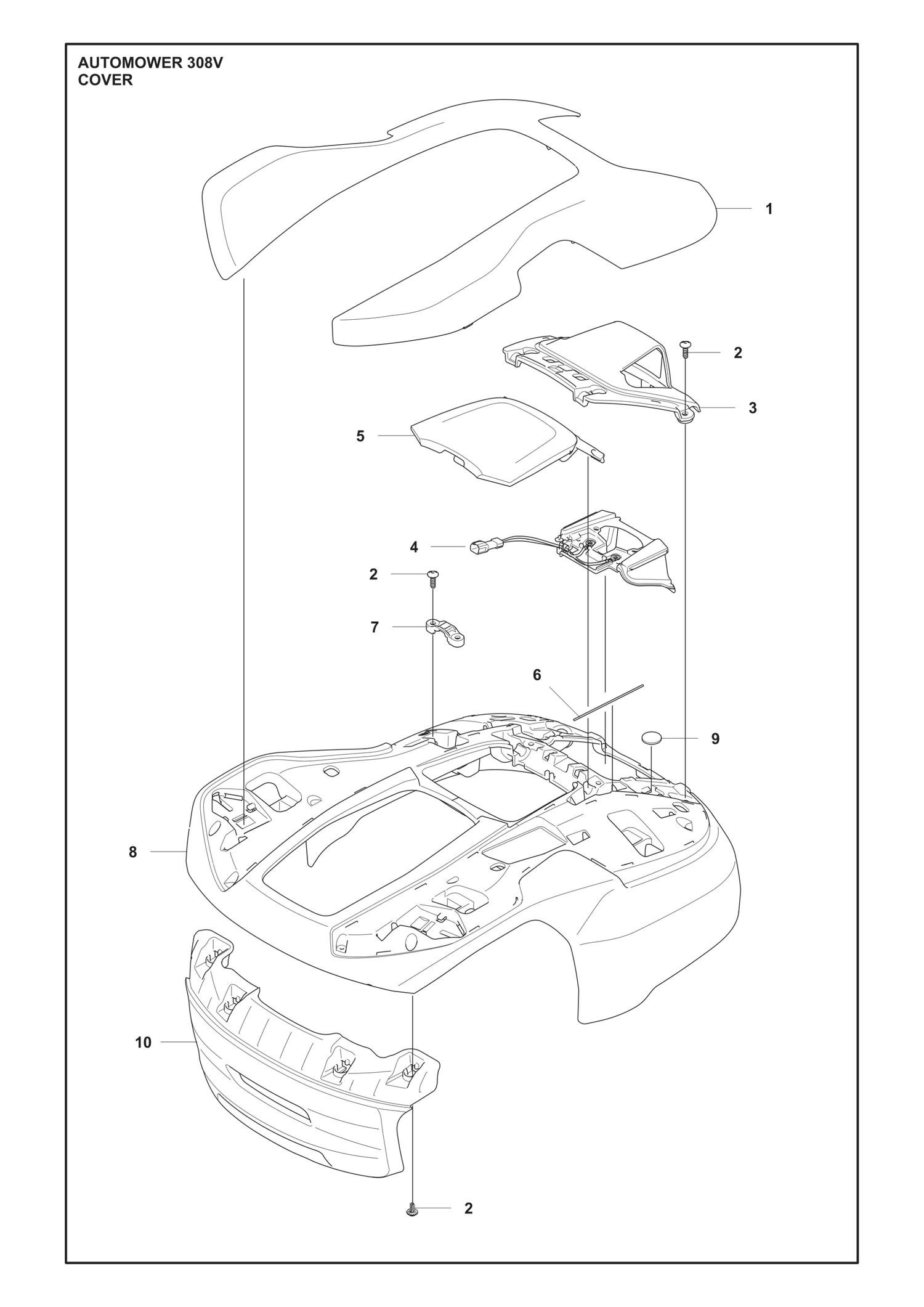 Automower 308V Cover Parts