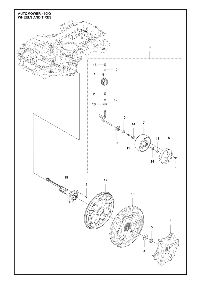 Automower 410 iQ Wheels and Tyres Parts