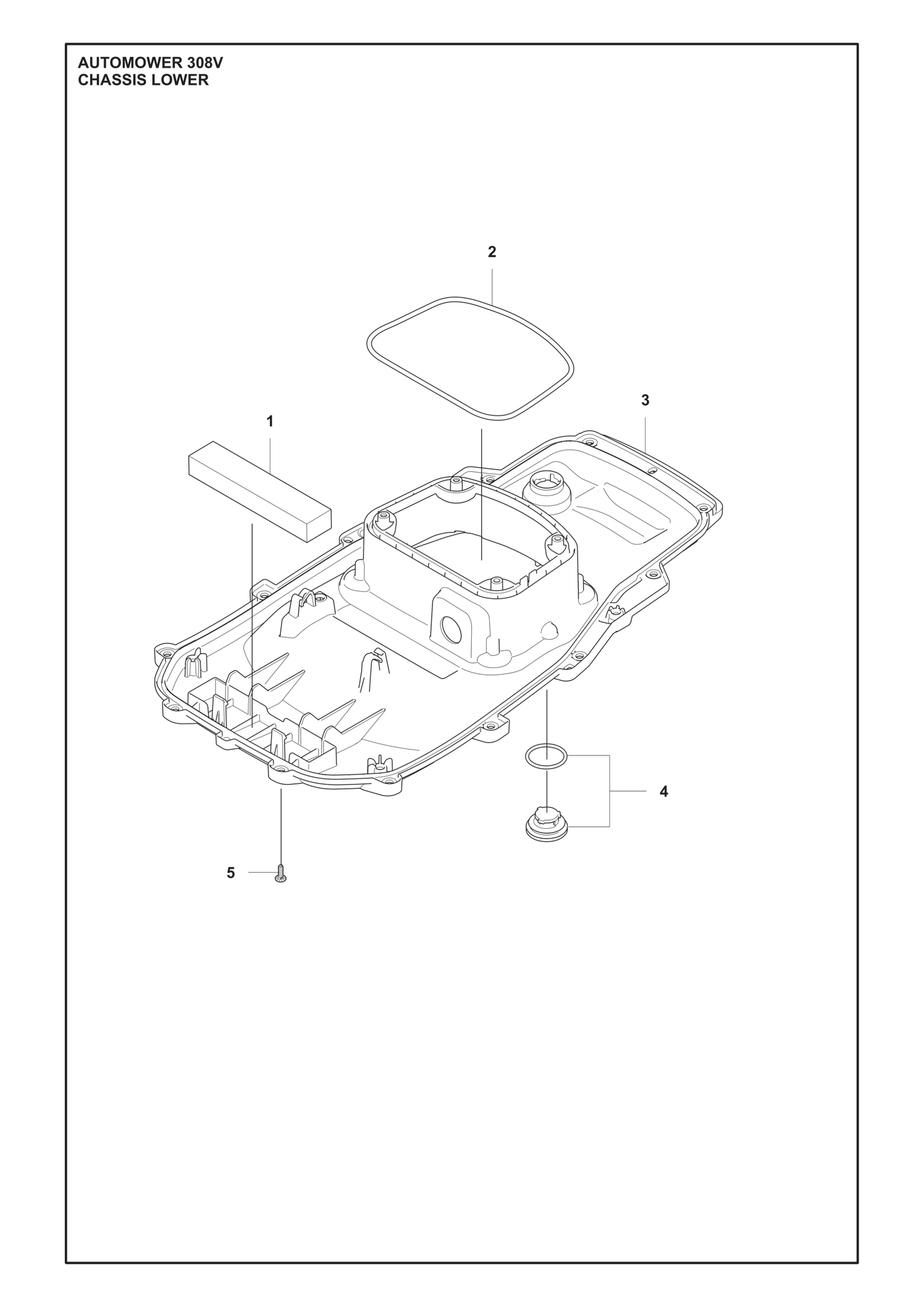 Automower 308V Lower Chassis Parts