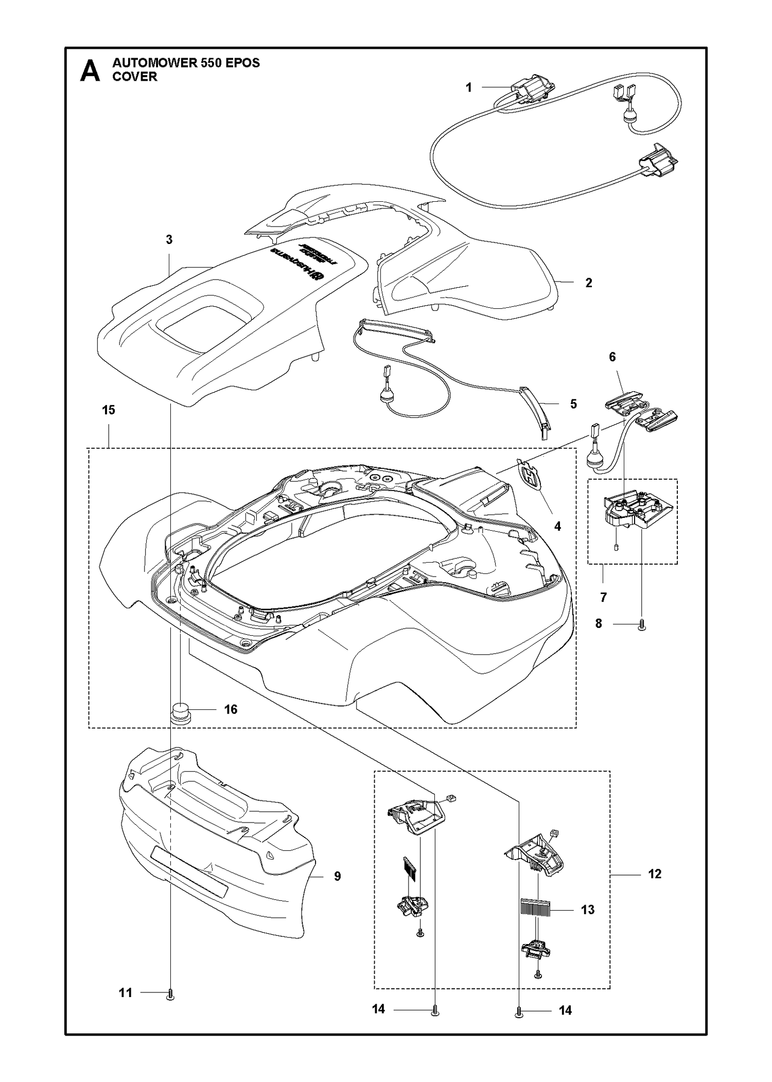 Automower 550 EPOS Cover Parts