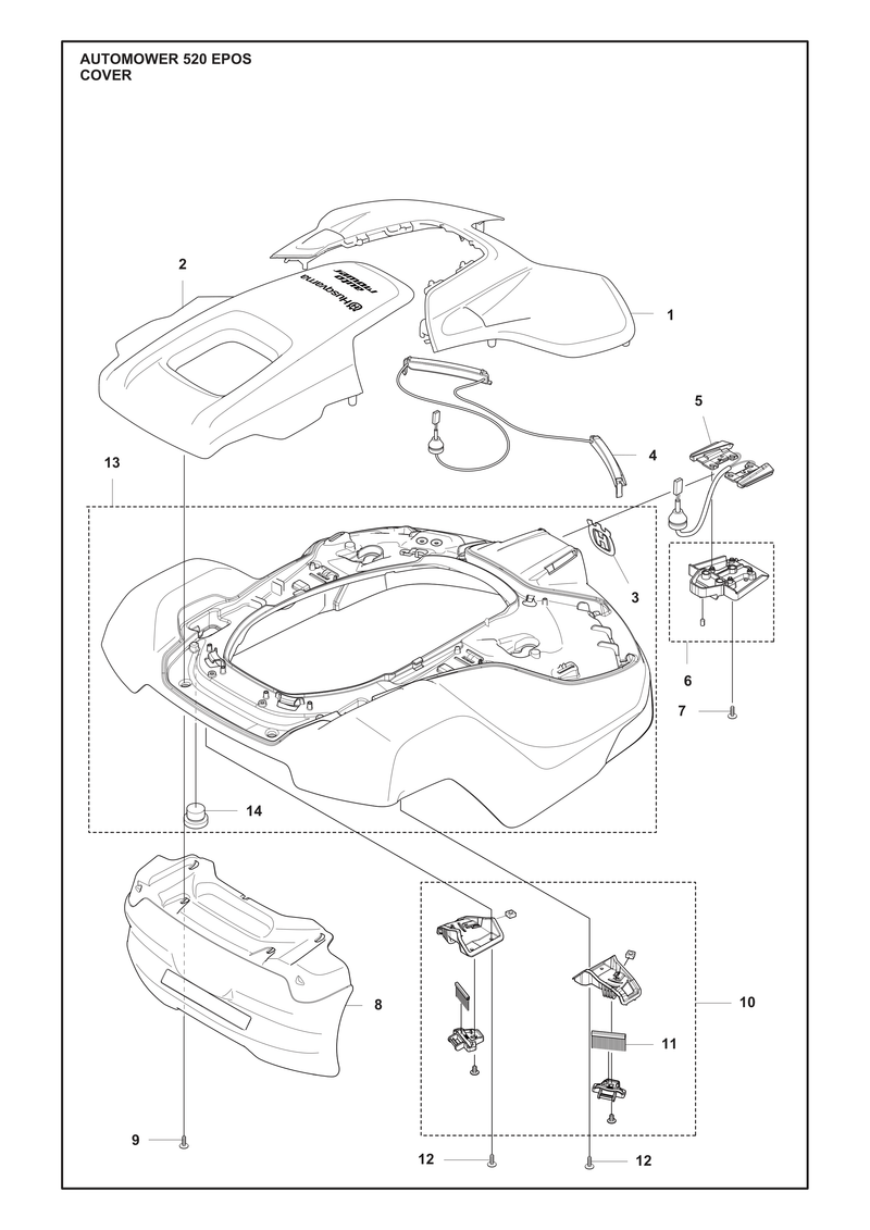 Automower 520 EPOS Cover Parts