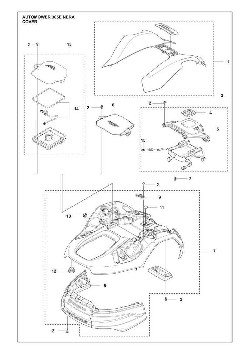 Automower 305E NERA Cover Parts