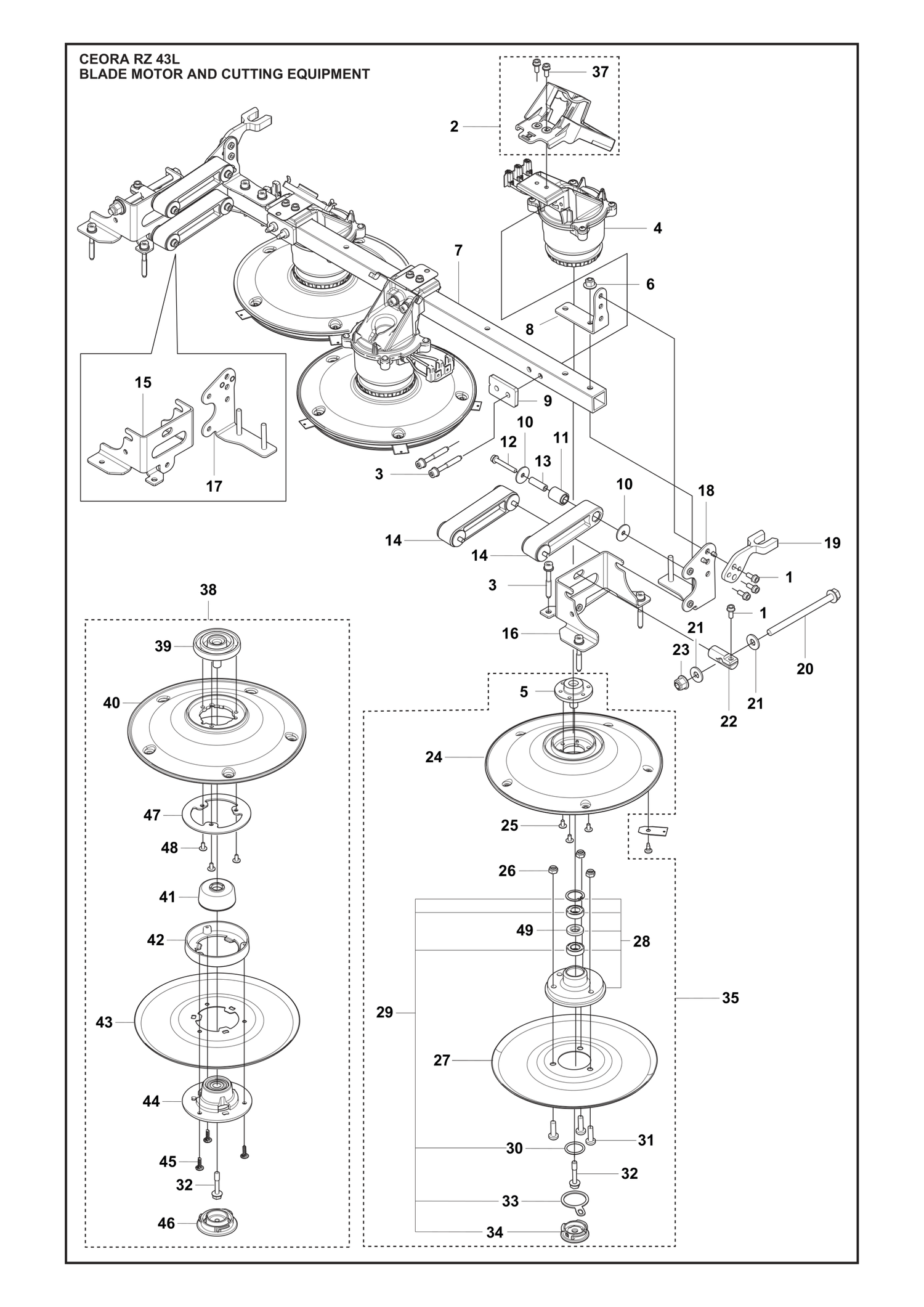 Razor L Blade Motor and Cutting Equipment Parts