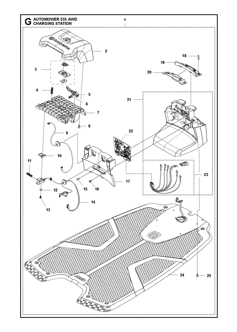 Automower 535 AWD Charging Station Parts