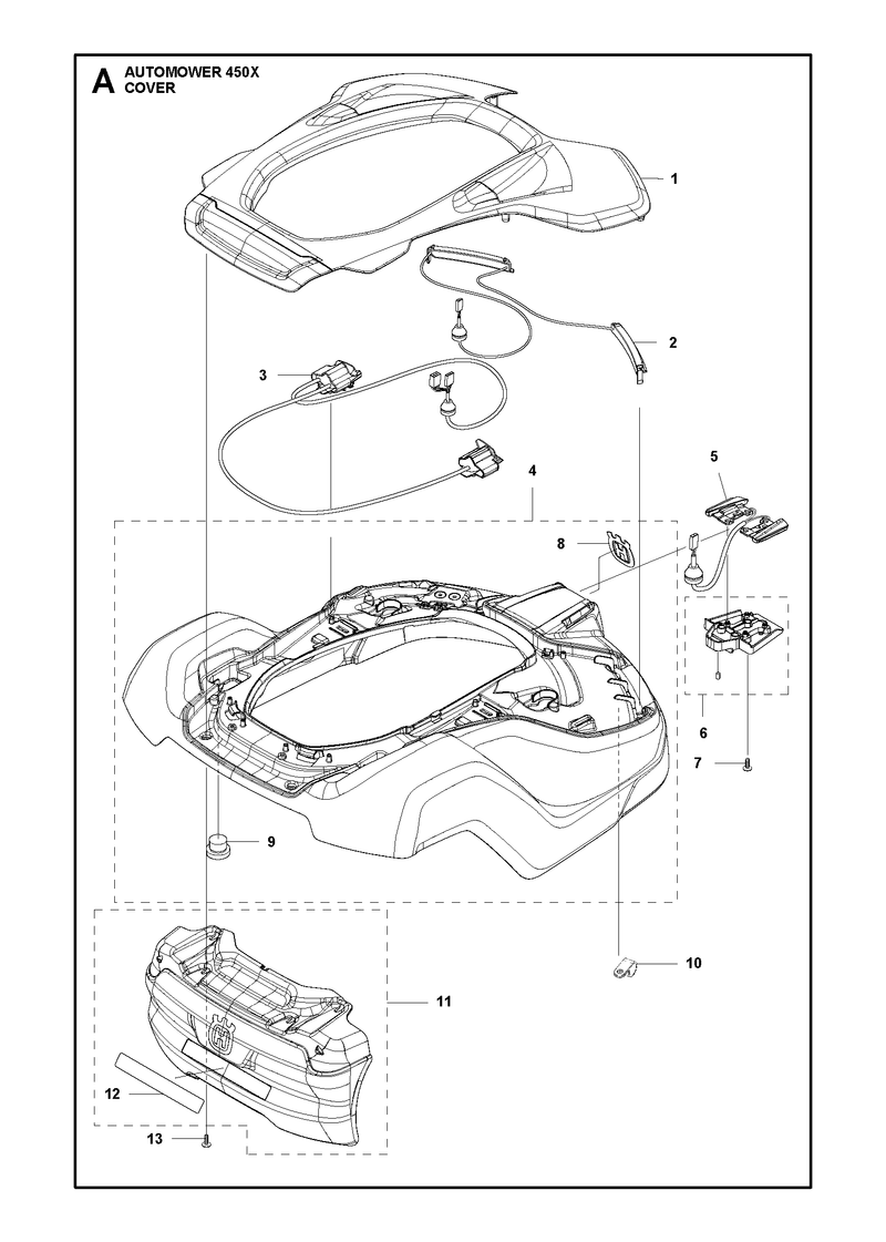 Automower 450X Cover Parts