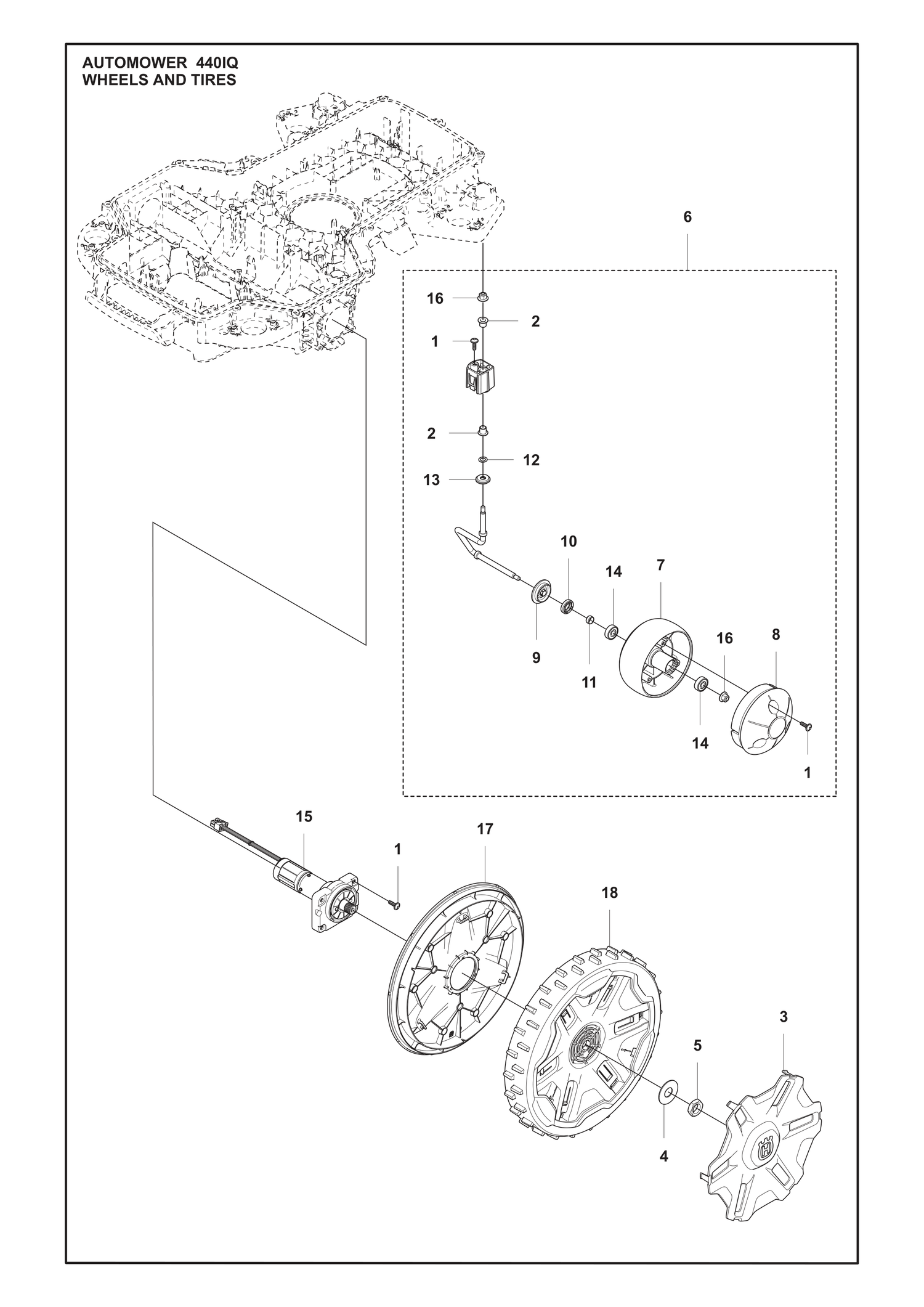 Automower 440 iQ Wheels and Tyres Parts