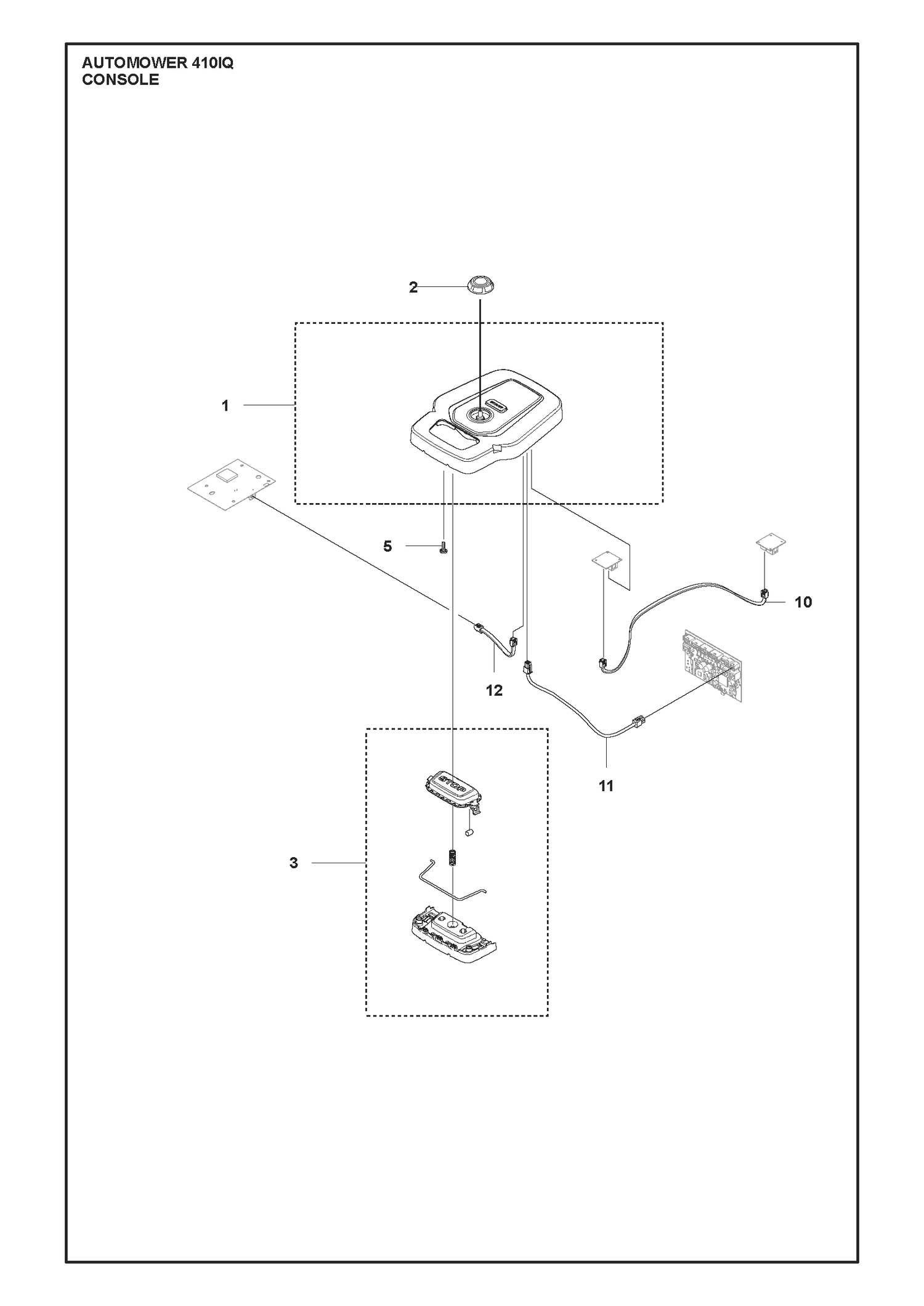 Automower 410 iQ Console Parts