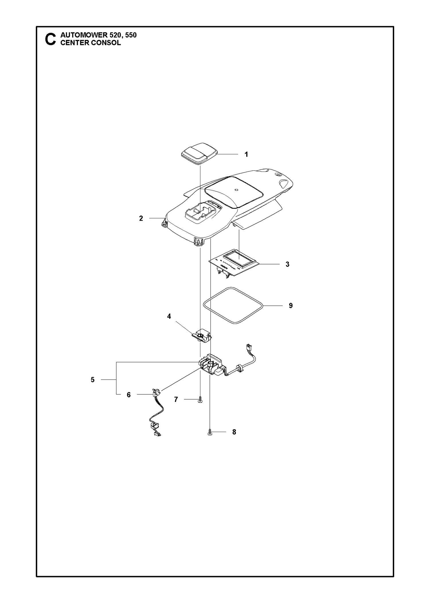 Automower 550 Console Parts