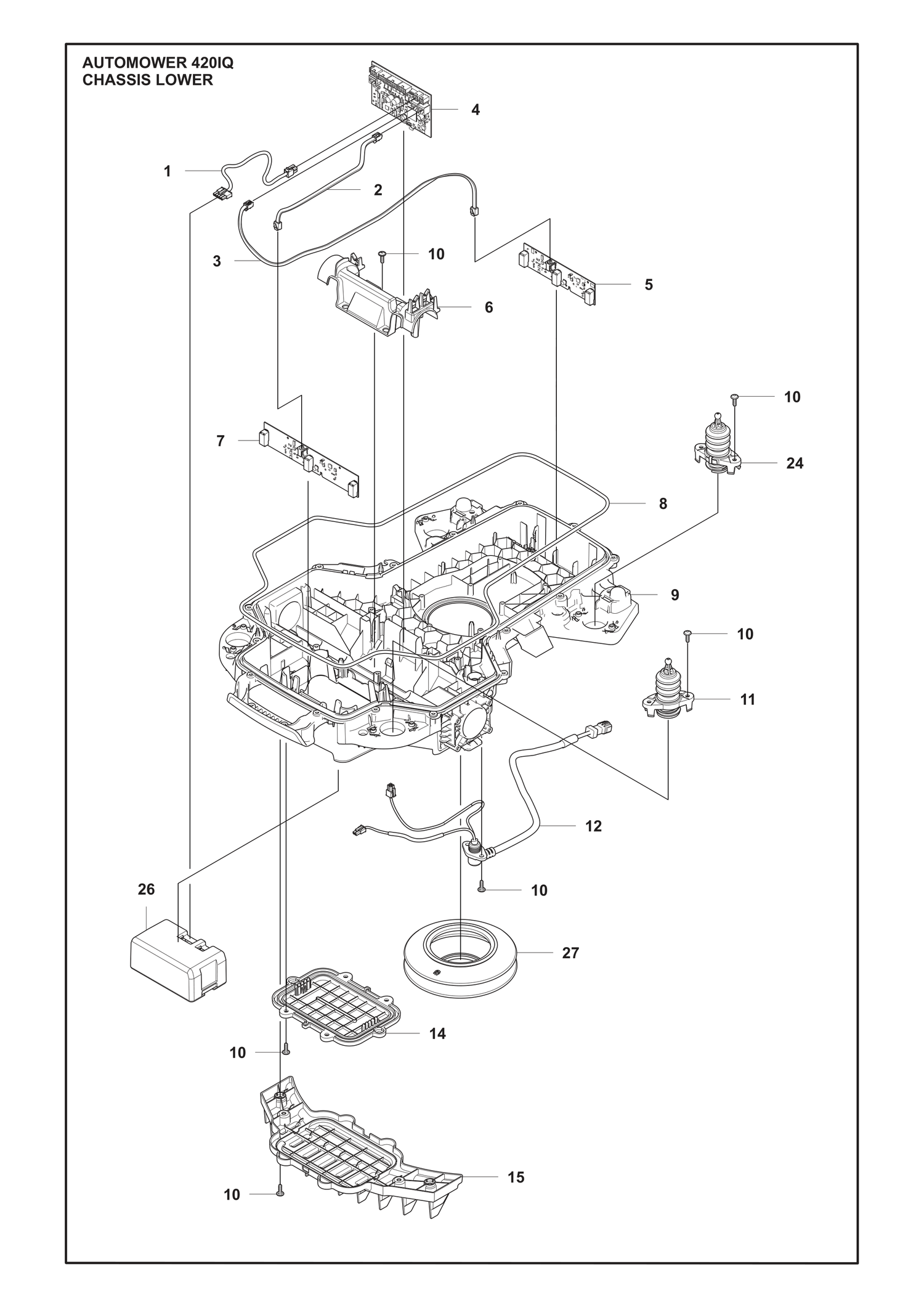 Automower 410 iQ Lower Chassis Parts