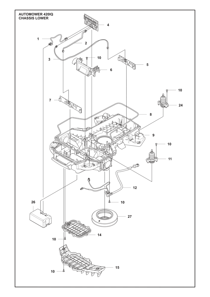 Automower 410 iQ Lower Chassis Parts