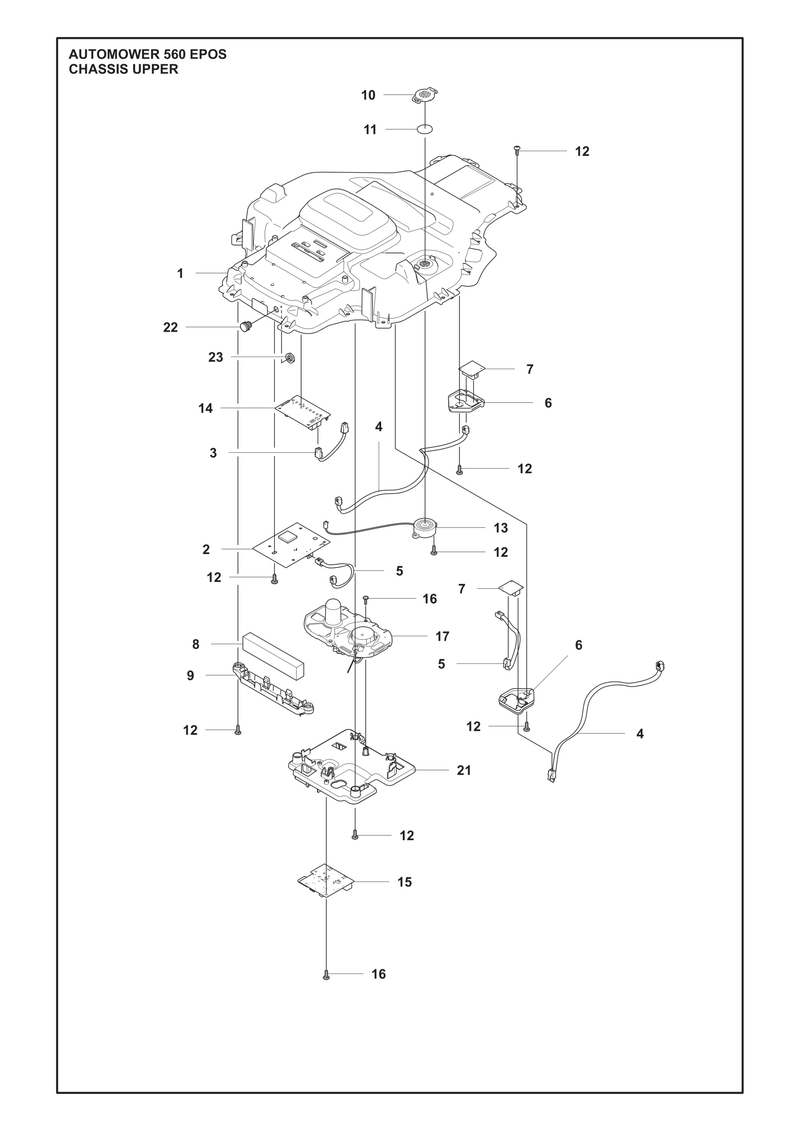 Automower 560 EPOS Upper Chassis Parts