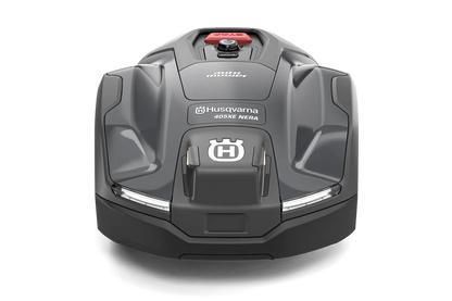 405XE Husqvarna robot lawn mower on a white background front view