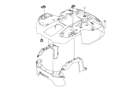 Body Kit 300 Series Nera Husqvarna 538876401