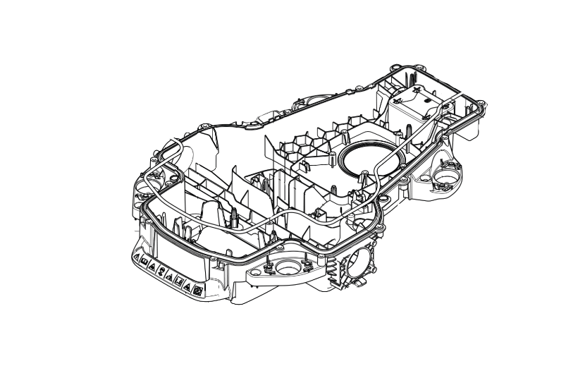 Chassis Lower 320/430X/450X Nera Husqvarna 599910101