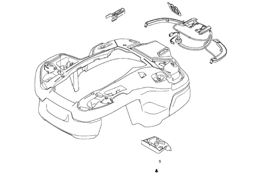 Body assy AM405X / AM415X Husqvarna 599988701