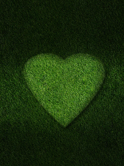 Heart Logo On Grass