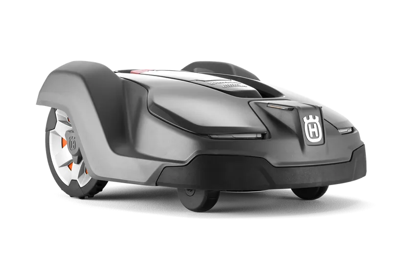 Husqvarna Automower 430X robotic lawn mower, ideal for medium to large gardens up to 3200 m², with GPS theft tracking, GPS-assisted navigation, and weather-resistant design.