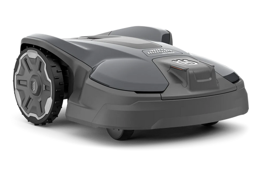 Husqvarna Automower 320 NERA robotic lawn mower, ideal for lawns up to 2200m², with flexible design, wireless setup, and smartphone control.